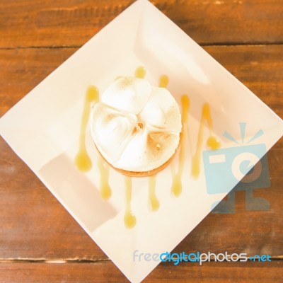 Lemon Meringue Pie Stock Photo