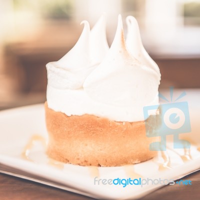 Lemon Meringue Pie Stock Photo