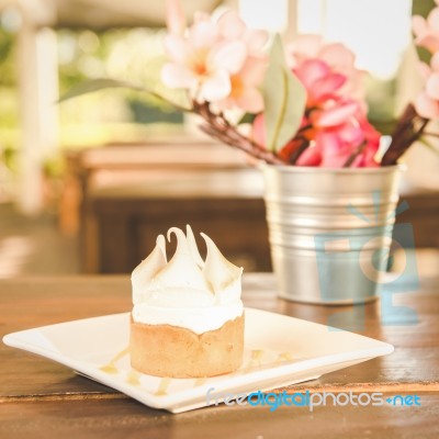 Lemon Meringue Pie Stock Photo