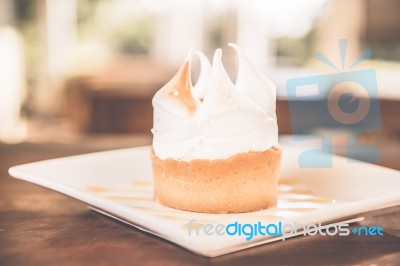 Lemon Meringue Pie Stock Photo