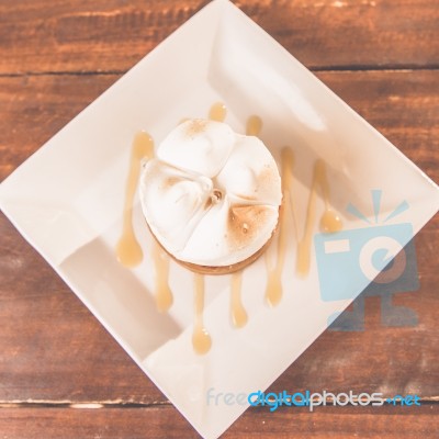 Lemon Meringue Pie Stock Photo