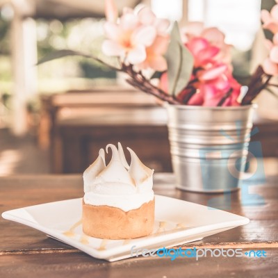 Lemon Meringue Pie Stock Photo