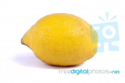 Lemon On White Stock Photo