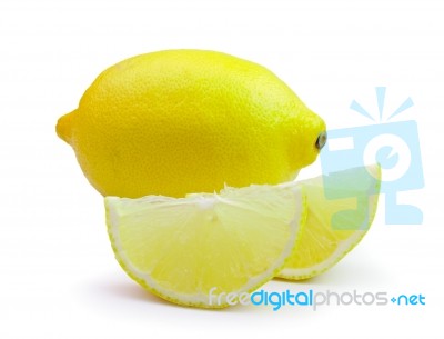 Lemon On White Background Stock Photo