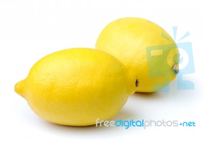 Lemon On White Background Stock Photo