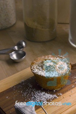 Lemon Poppy Seed Muffin Stock Photo