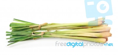 Lemongrass Isoleted On White Background Stock Photo