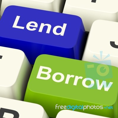 Lend And Borrow Keys Stock Image