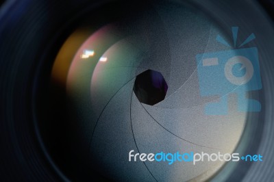 Lens Diaphragm Stock Photo