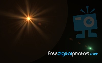 Lens Flare Light Over Background. Easy To Add Overlay Or Screen Stock Image