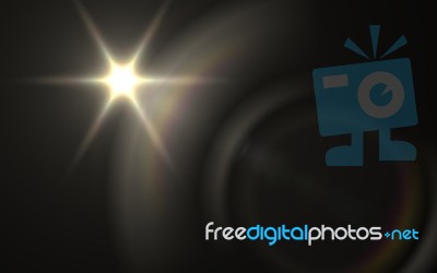 Lens Flare Light Over Background. Easy To Add Overlay Or Screen Stock Image