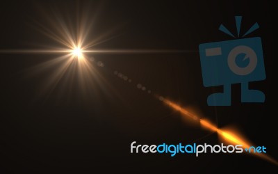 Lens Flare Light Over Background. Easy To Add Overlay Or Screen Stock Image