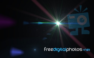 Lens Flare Light Over Background. Easy To Add Overlay Or Screen Filter Over Photos Stock Image