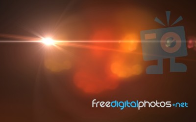 Lens Flare Light Over Black Background. Easy To Add Overlay Or S… Stock Image