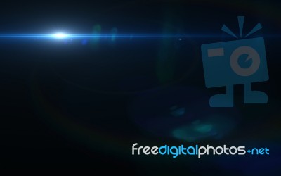 Lens Flare Light Over Black Background. Easy To Add Overlay Or S… Stock Image