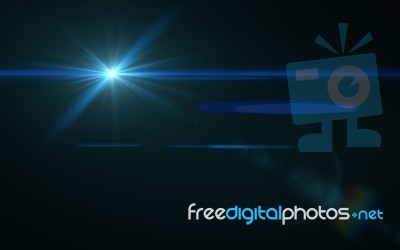 Lens Flare Light Over Black Background. Easy To Add Overlay Or S… Stock Image