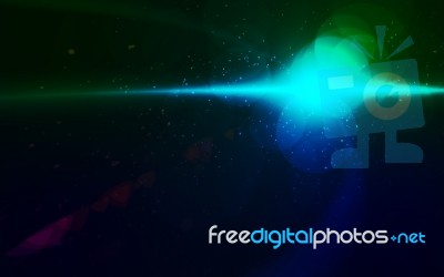 Lens Flare Light Over Black Background. Easy To Add Overlay Or S… Stock Image