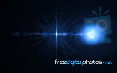 Lens Flare Light Over Black Background. Easy To Add Overlay Or Screen Filter Over Photo Stock Image