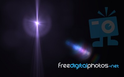 Lens Flare Or Star Flare In Black Background.modern Nature Flare… Stock Image