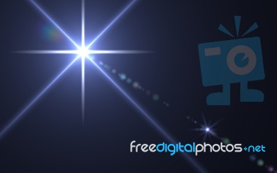 Lens Flare, Sun Flare, Flare On The Black Background Stock Image