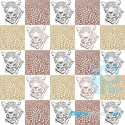 Leopard Patterns For Textiles And Wallpaper Stock Image