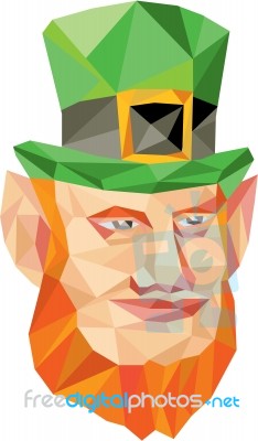 Leprechaun Head Low Polygon Stock Image