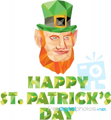 Leprechaun St Patrick's Day Low Polygon Stock Image