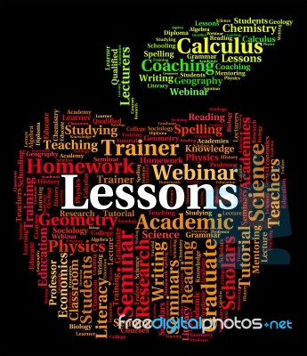 Lessons Word Shows Seminar Lectures And Words Stock Image