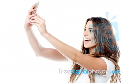 Let Me Take A Selfie ! Stock Photo