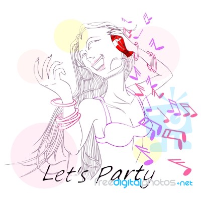 Let's Party Stock Image