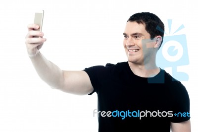 Let's Take A Selfie ! Stock Photo