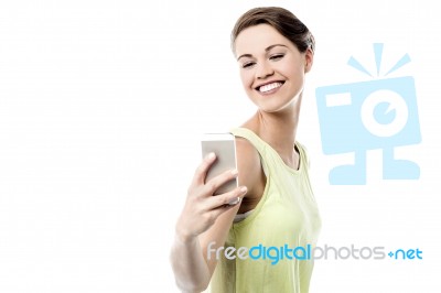 Let's Take A Selfie ! Stock Photo