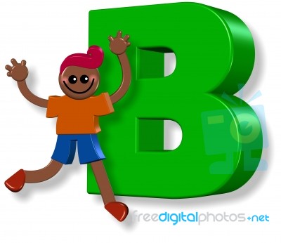 Letter B Boy Stock Image