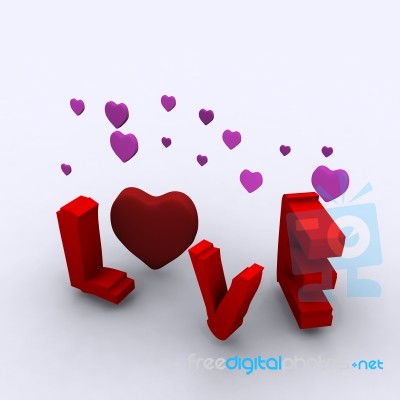 Letters Love Stock Image