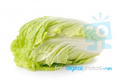 Lettuce Heart On A White Background Stock Photo