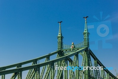 Liberty Bridge In Budapest Stock Photo