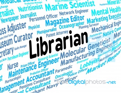 Librarian Job Representing Work Position And Recruitment Stock Image