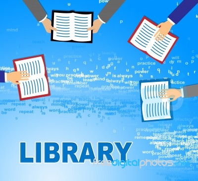 Library Books Represents Fiction Literature And Information Stock Image