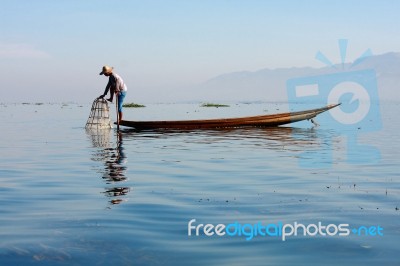 Life At Inle Lake, Myanmar Stock Photo