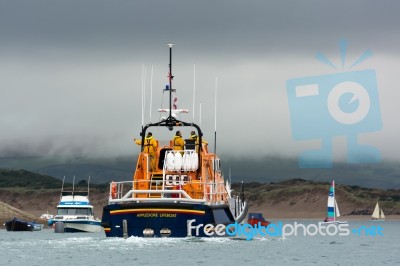 Lifeboat Off Appledore Stock Photo