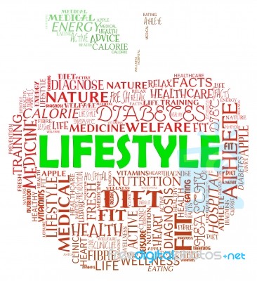 Lifestyle Apple Shows Life Choice And Living Stock Image