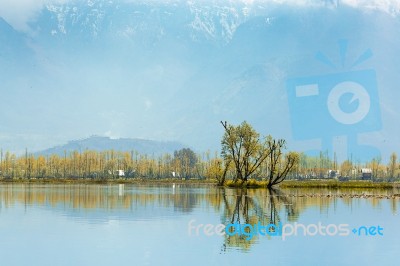 Lifestyle  Local Village Mountain Background  Along  The Border Stock Photo