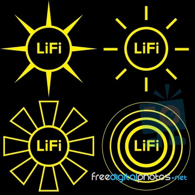 Lifi Logo Set Stock Image