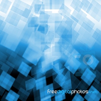 Light Blue Cubes Background Shows Pixeled Wallpaper Or Concept Stock Image