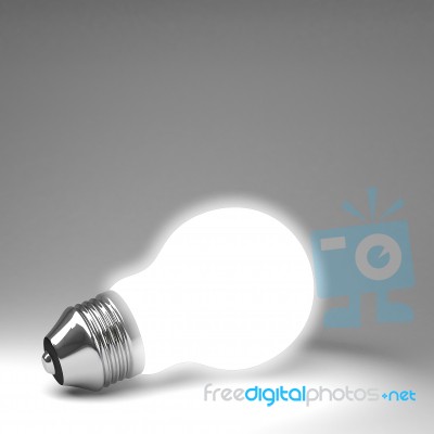 Light Bulb 3d Rendering Stock Image