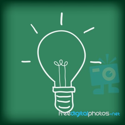 Light Bulb Free Hand Doodle  Illustration Stock Image