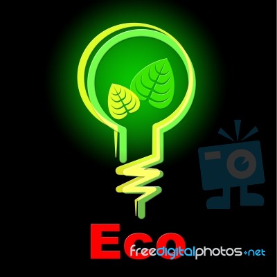 Light Bulb Indicates Earth Day And Eco Stock Image