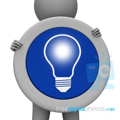 Light Bulb Represents Sign Lightbulb And Invention Stock Image