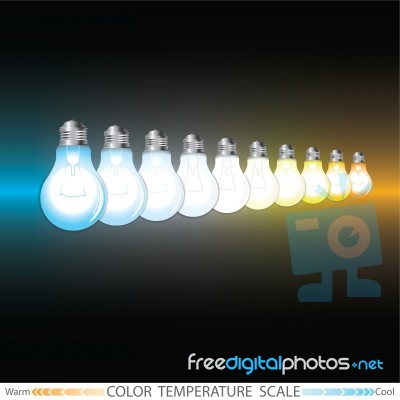 Light Color Temperature Scale Stock Image