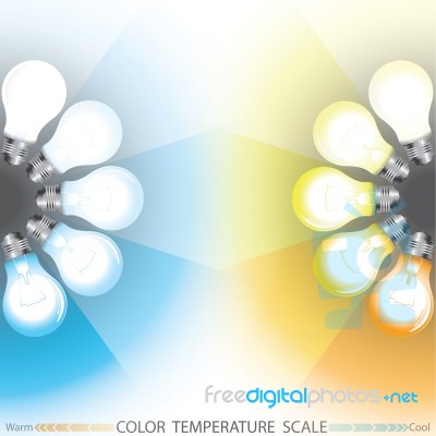 Light Color Temperature Scale Stock Image